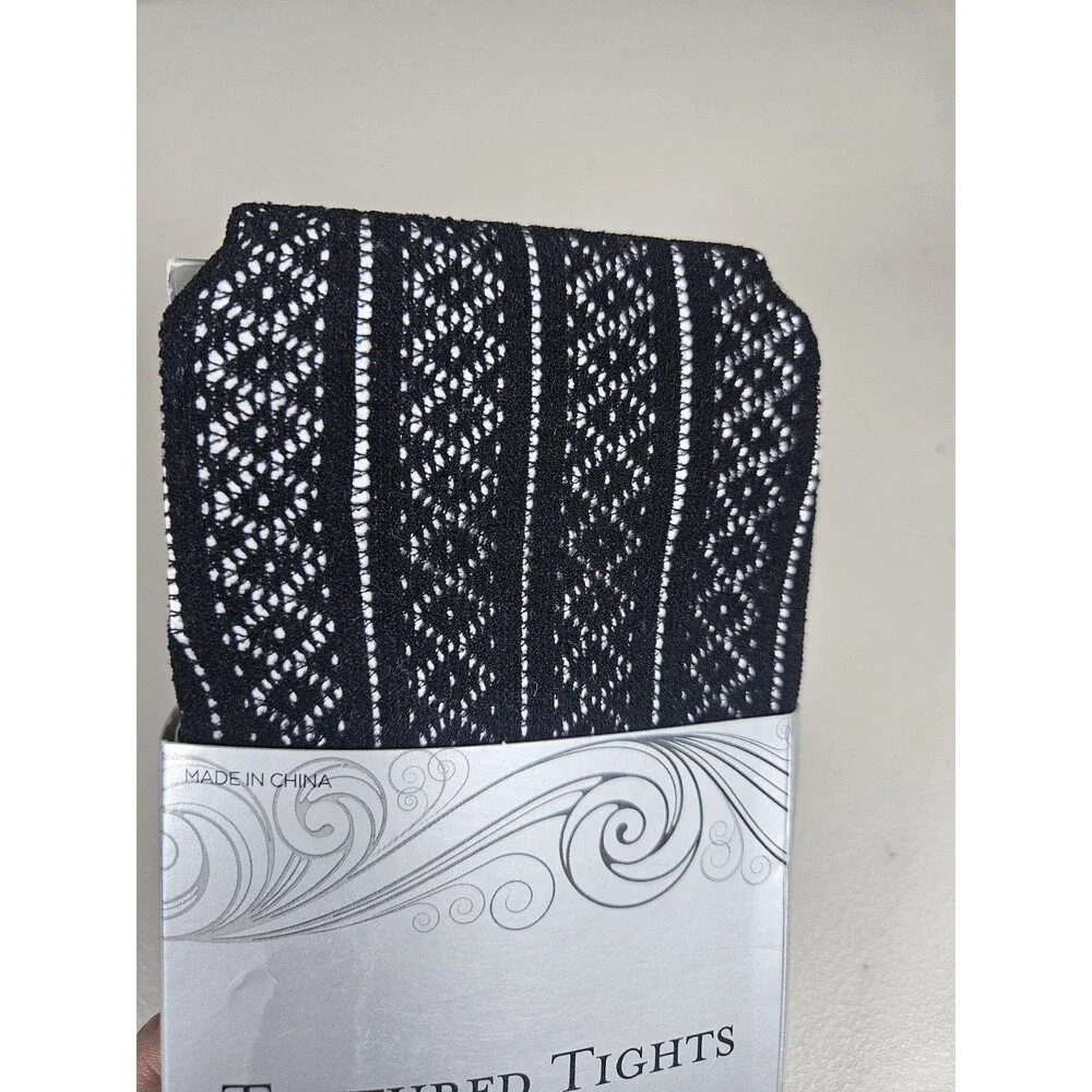 Avenue Body Plus Size Tights Bundle Size C/D Black Textured NWT 2 Pack